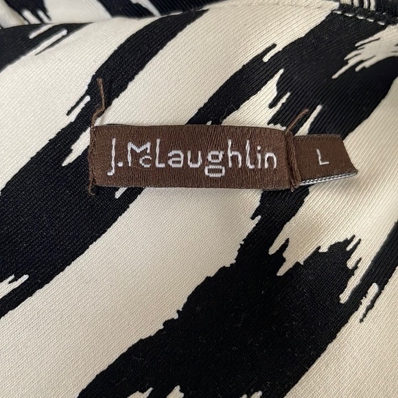 J. McLaughlin Mia Dress Catalina Cloth Black and White Size Large - Picture 6 of 14